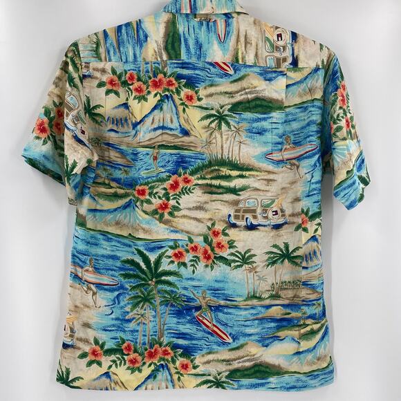 Vintage Tommy Hillfiger XL Hawaiian Short Sleeve Button Down Shirt - Picture 4 of 4